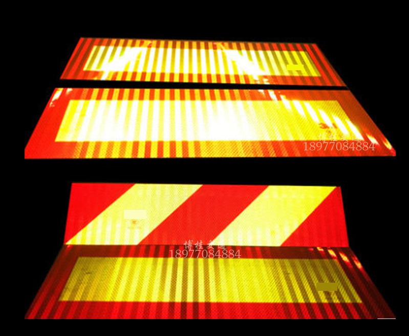 [XE TẢI]02 tấm Decal phản quang nhôm nhập khẩu - dán cản xe tải