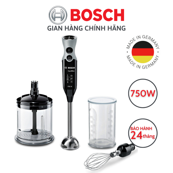 [SẢN XUẤT ĐỨC] Máy xay cầm tay Bosch Ergo Mixx 750W (MSM67160) - Hàng chính hãng, bảo hành điện tử toàn quốc 2 năm
