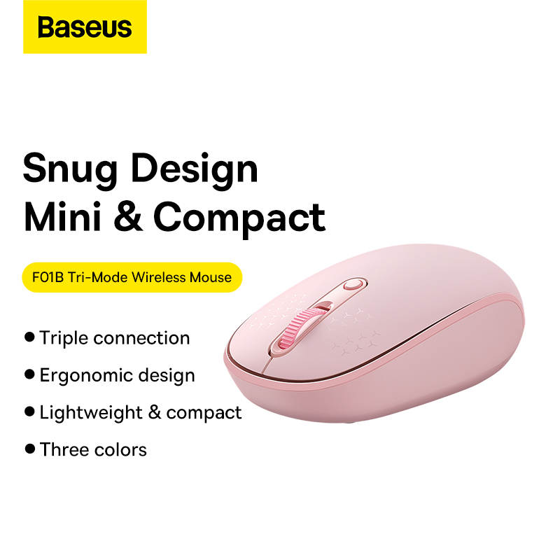 Chuột không dây Baseus Wireless Mouse 1600DPI 2.4G with USB Receiver Bluetooth 5.0 for PC Computer Mac Laptop Ergonomic Design Mouse for Windows OS