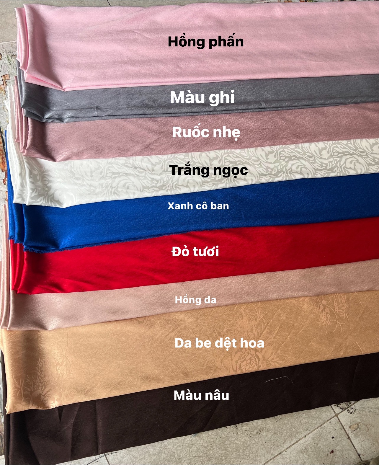 VẢI LỤA GẤM , LỤA VÂN GỖ MỀM ,CÓ GIÃN MAY SƠ MI , ĐẦM , BỘ ĐỒ LAM , ÁO BÀ BA