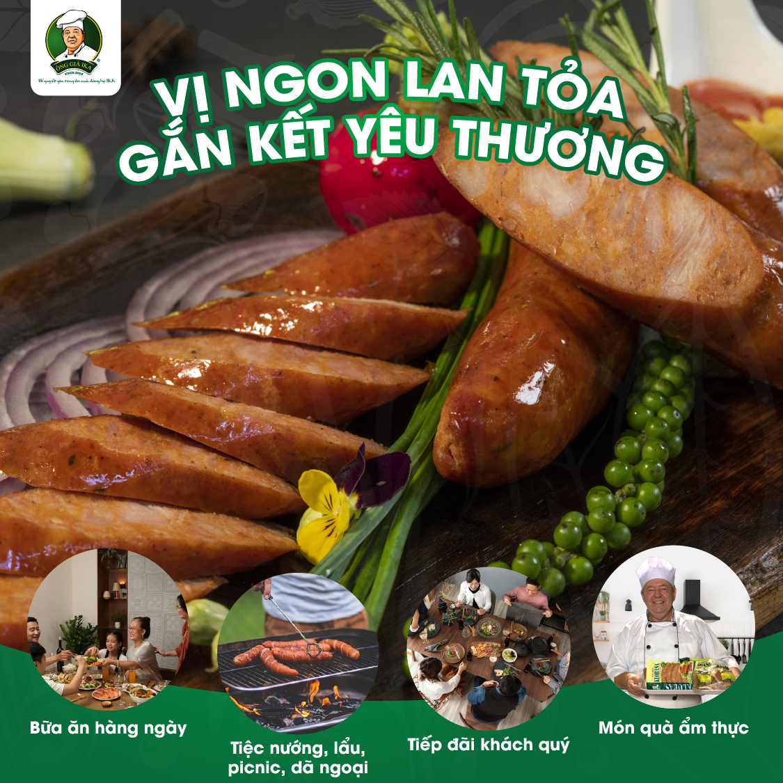 [ Chỉ giao HCM & Hà Nội] Xúc xích Klobasa 500g Ông già Ika