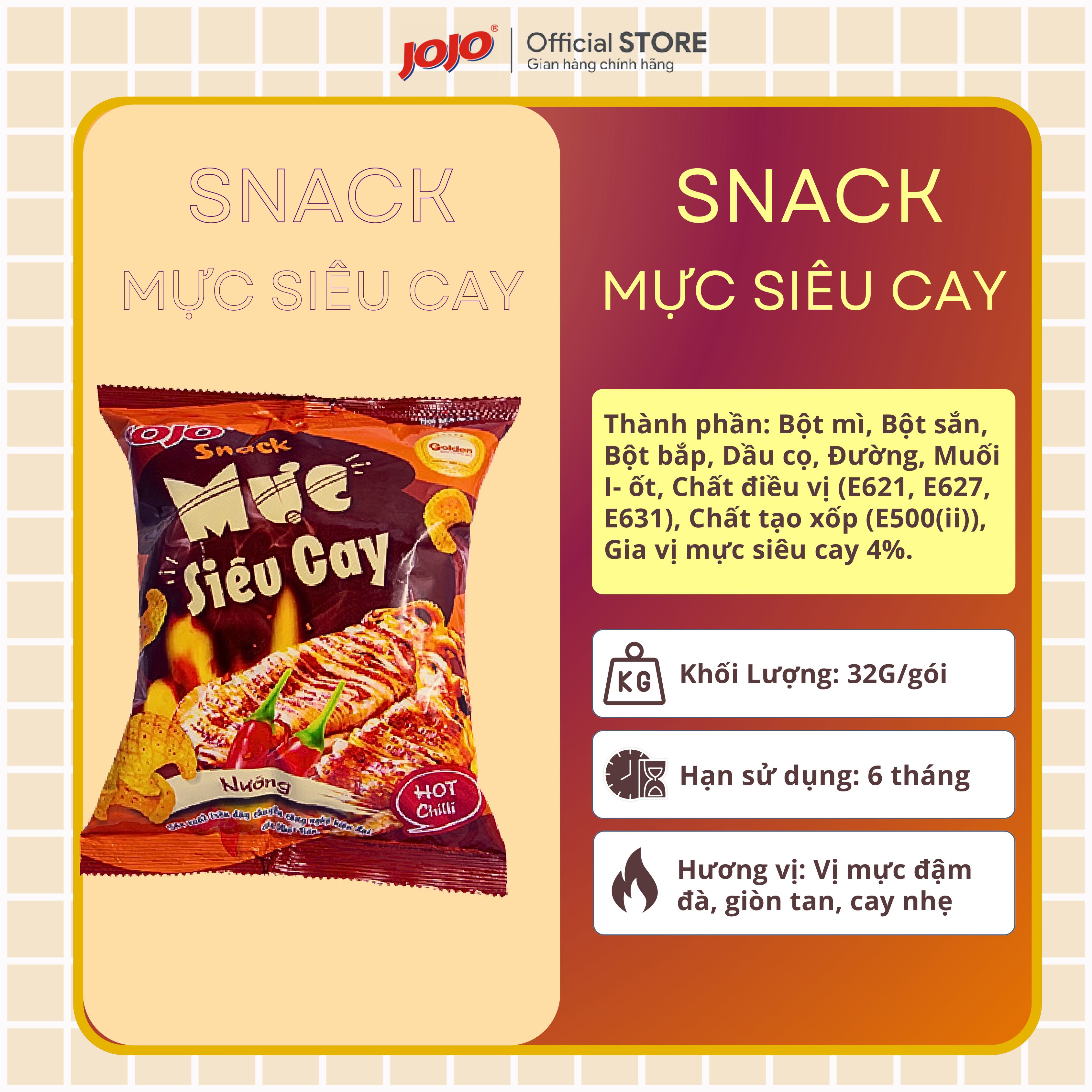 Snack JOJO Vị Rau Củ Quả Loại 32G (Tặng Đậu 30G)