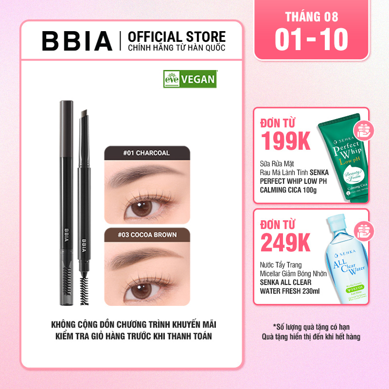 Chì kẻ mày lâu trôi BBIA Last Auto Eyebrow Pencil 0.25g