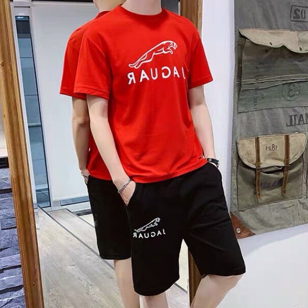Đồ bộ thể thao nam cá tính màu đỏ thêu chữ đẹp chất thun cotton mềm mịn thoáng mát thỏ tây shop94 b505