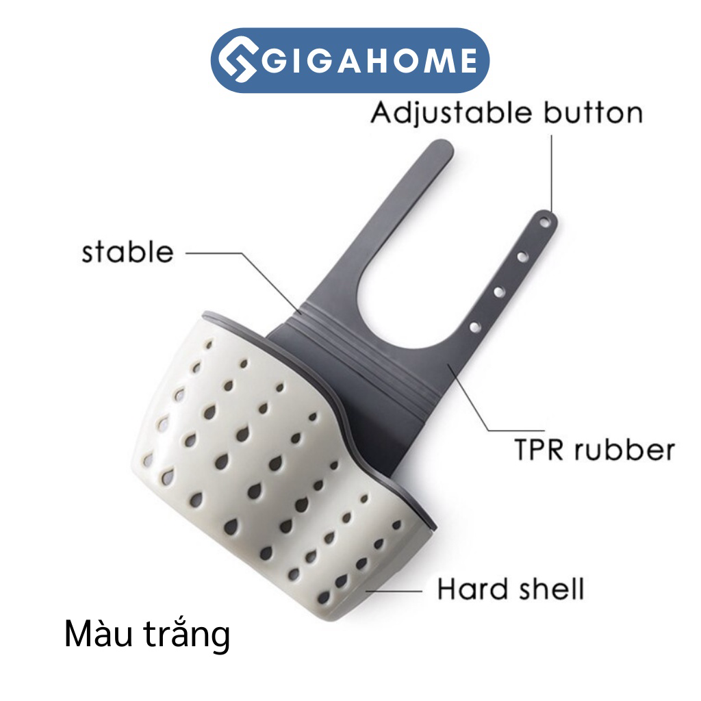 Giỏ nhựa đựng đồ treo bồn rửa chén 2 tầng gigahome hình giọt nước 9814