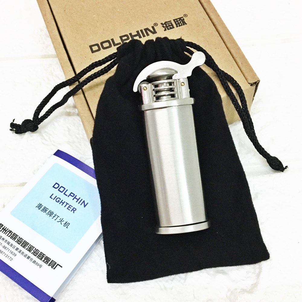 BẬT LỬA XĂNG ĐÁ CỔ DOLPHIN 700 (KIM LOẠI) - (XÀI XĂNG)