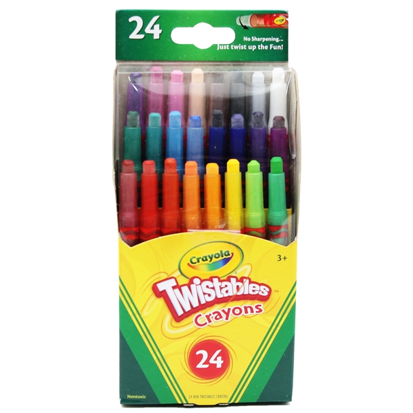 Hộp bút sáp vặn mini 24 màu - crayola 529724