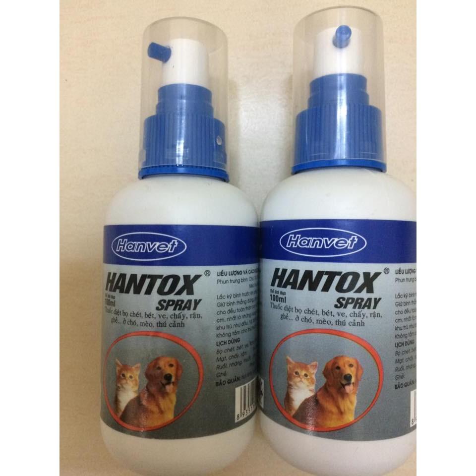 trị ve rận hantox spray dạng chai sịt dễ dùng 219
