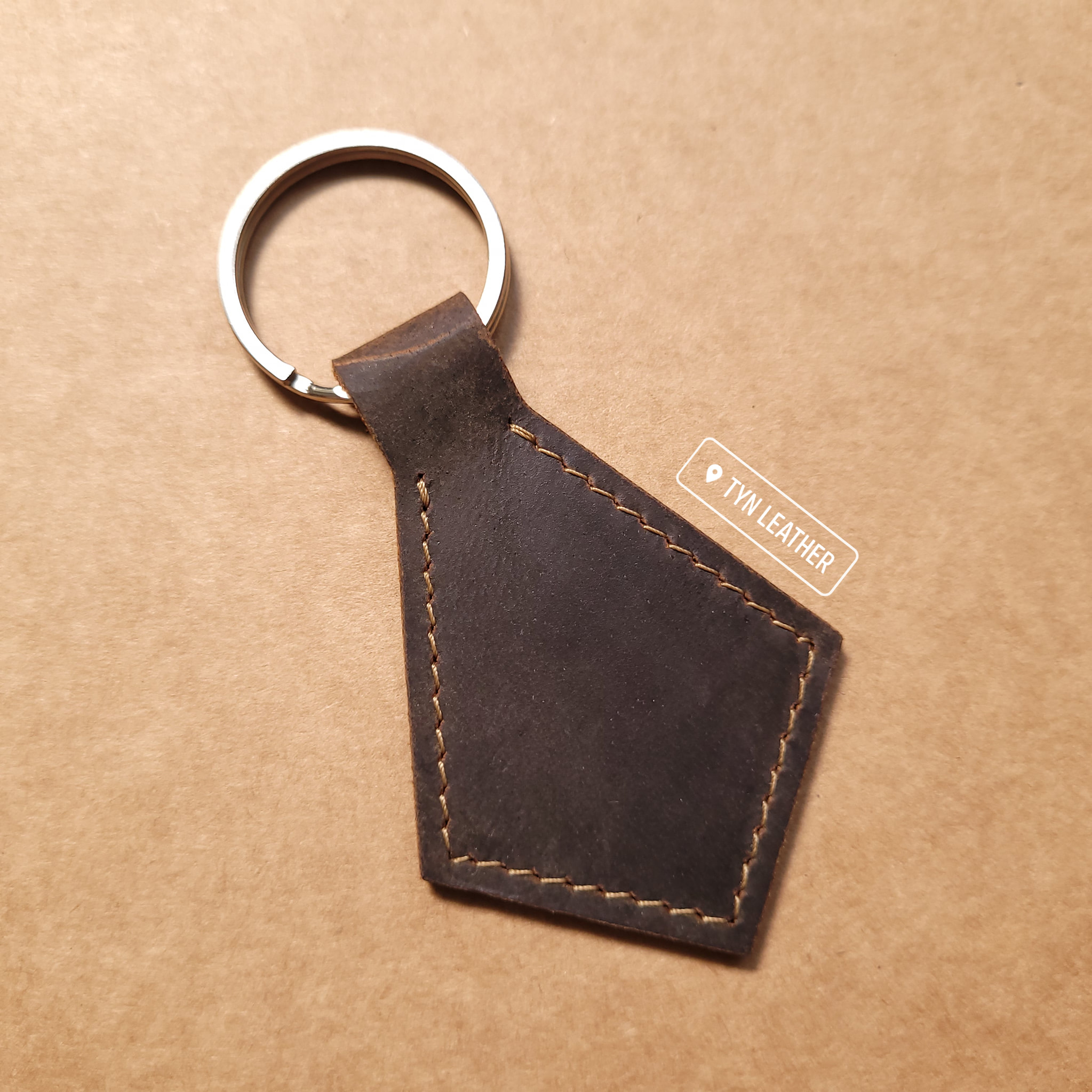 Móc khóa da bò thật handmade - đồ da thủ công tynleather