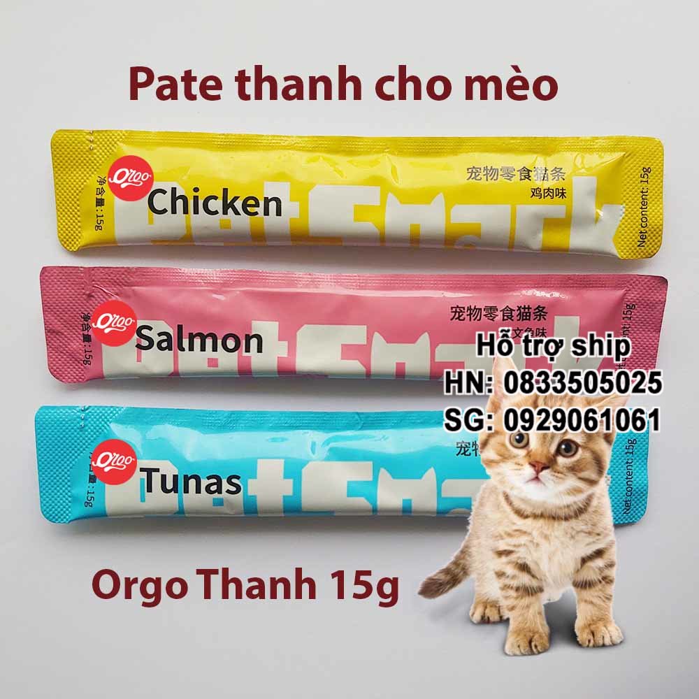 Pate cho mèo (thanh orgo 15g)