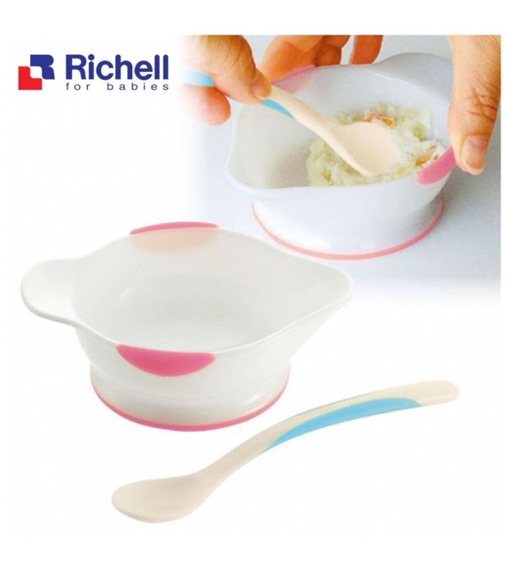 Bộ bát và thìa ăn dặm Richell ()