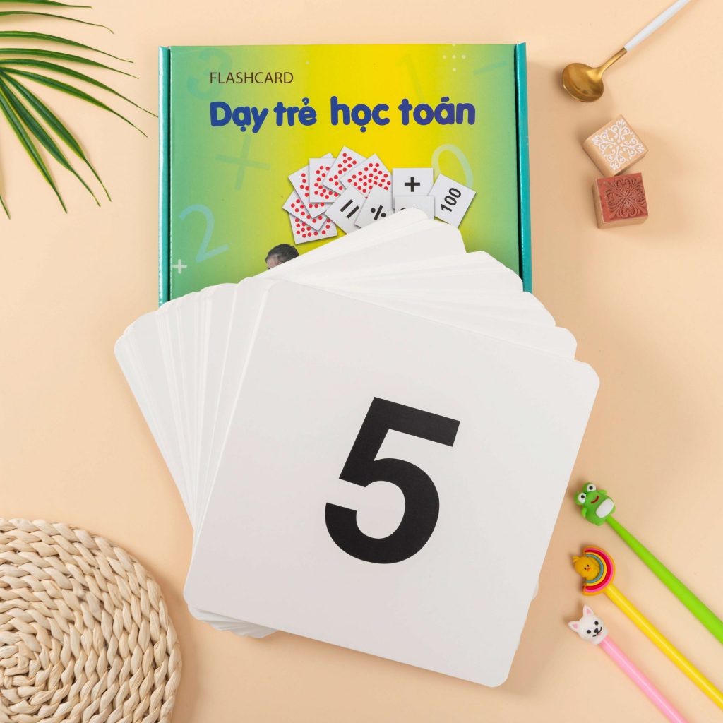 Bộ Thẻ Dạy Trẻ Học Toán Hộp 59 Thẻ Flashcard Glenn Doman Thẻ Học Thông