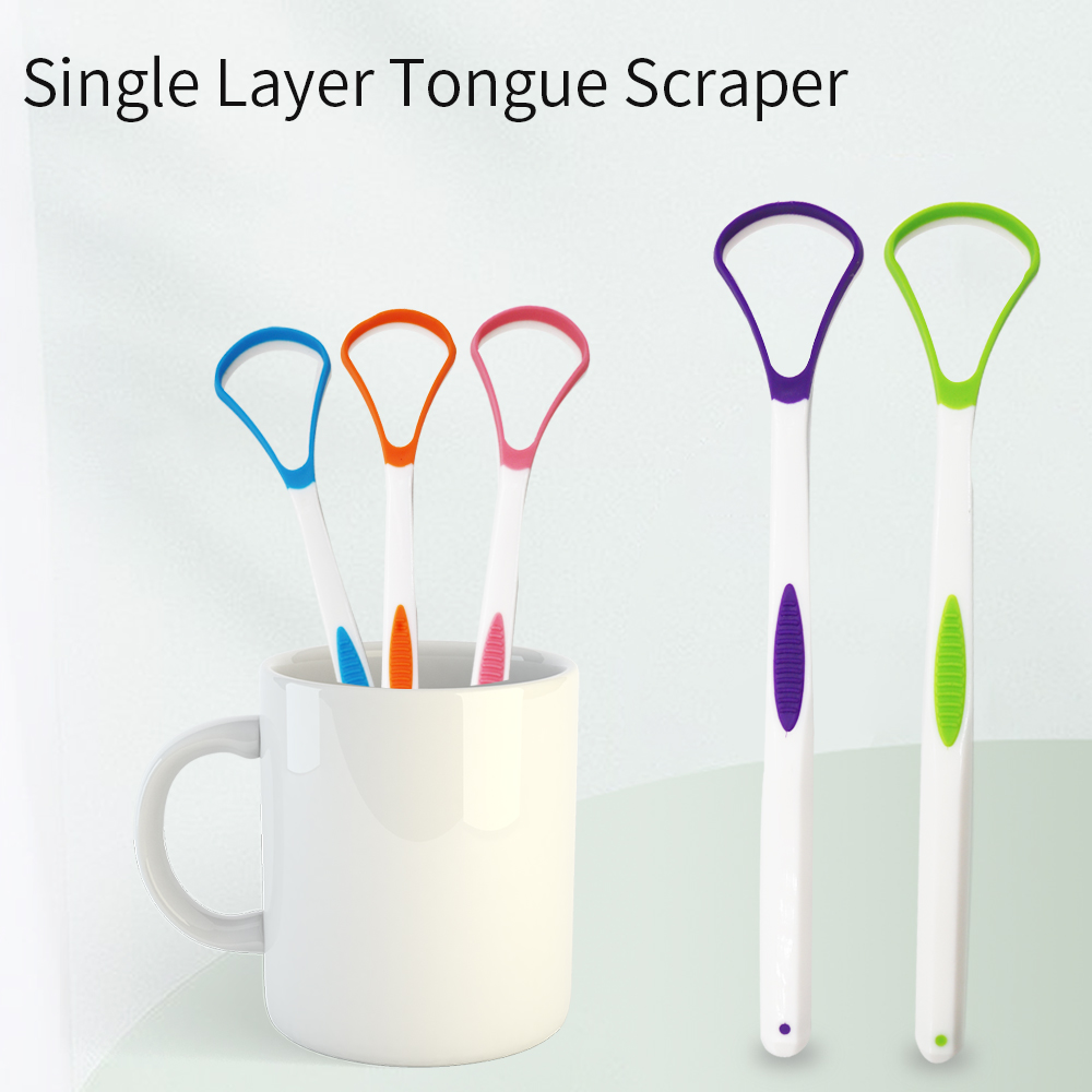 5pcs Silicone Tongue Scraper Brush Cleaner