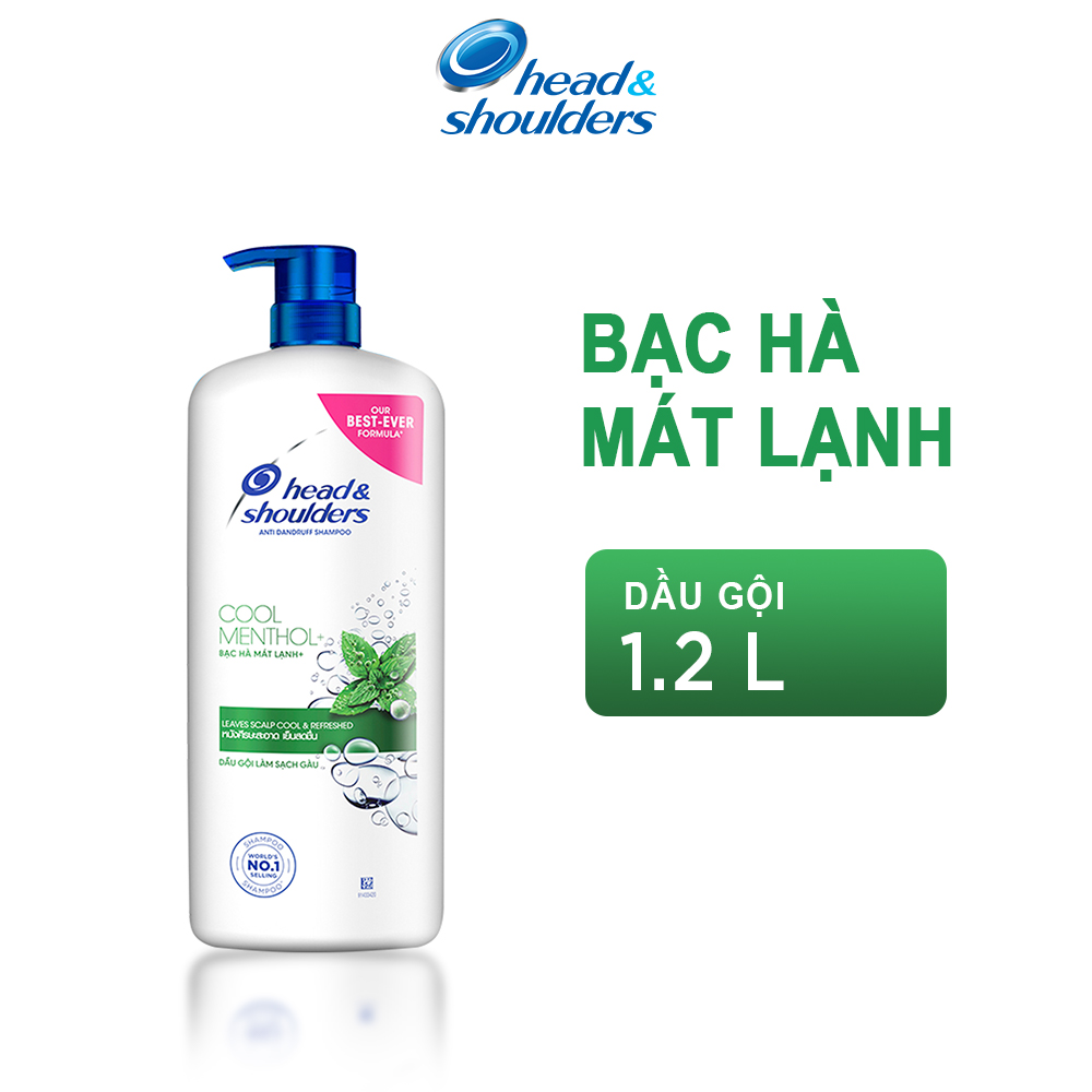 Dầu Gội Sạch Gàu HEAD&SHOULDERS Bạc Hà/ Giảm Ngứa Da Đầu/ Hương Chanh - Chai 1200ML