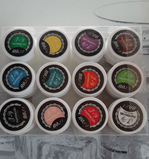 Set gel vẽ móng 12 màu