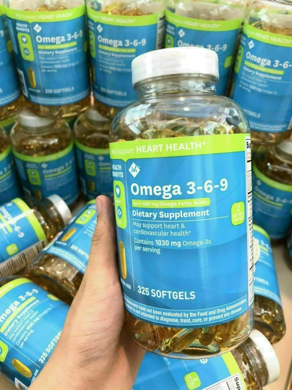 Omega 369, viên uống Omega 3-6-9 Heart Health 325 viên của Mỹ