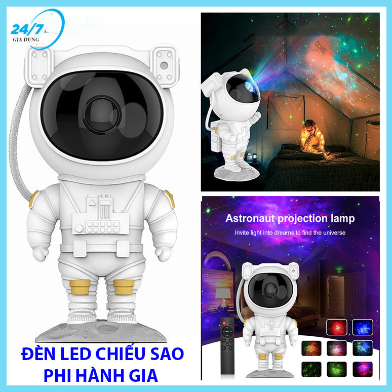 Đèn phi hành gia chiếu sao, đèn led dải ngân hà galaxy, đèn thiên hà phi hành giá chiếu bầu trời sao phiên bản mới trang trí cực đẹp - để bàn trang trí , đèn ngủ phi hành gia - giadungbv247