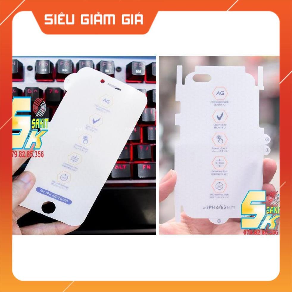 [HCM]Combo 2 Miếng dán Nano PPF Full (1 Mặt Trước+1 Mặt Sau) Nhám Iphone 6-6s-6 Plus-6sPlus-7-8-7 Plus-8 Plus-Se.