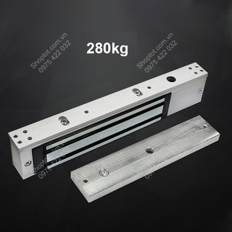 Khóa điện từ lực hút nam châm điện loại lực hút 280kg-12VDC