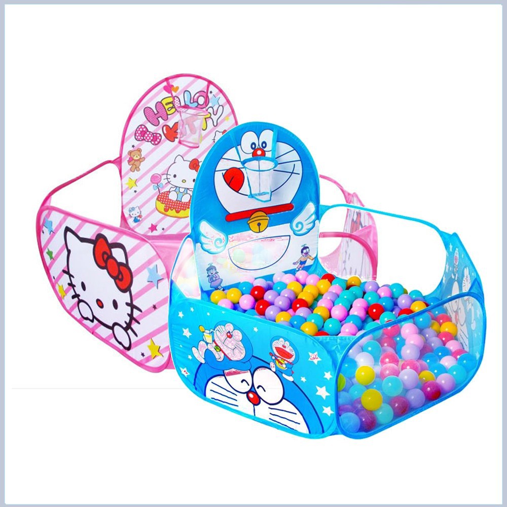 Lều bóng doremon,kity cho bé yêu+100 quả bóng