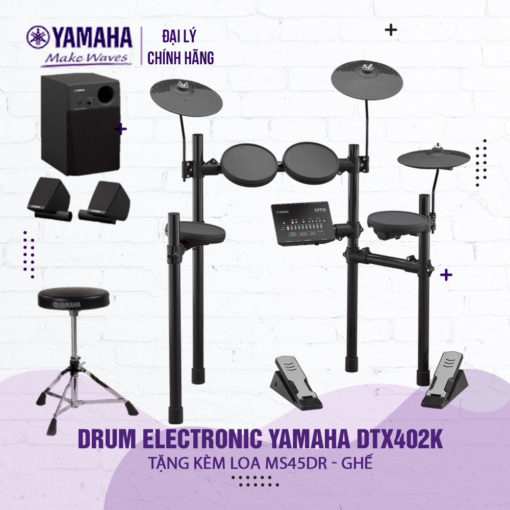 >> BÁO GIÁ LOA YAMAHA DBR10 (700W) - HÀNG CHÍNH HÃNG | Shopee Lazada Sendo Tiki mới nhất 124 Bộ trống điện tử Yamaha DTX402K - Hàng chính hãng Yamaha phân phối ( Tặng bộ loa và ghế Yamaha + Bảo hành 12 tháng )