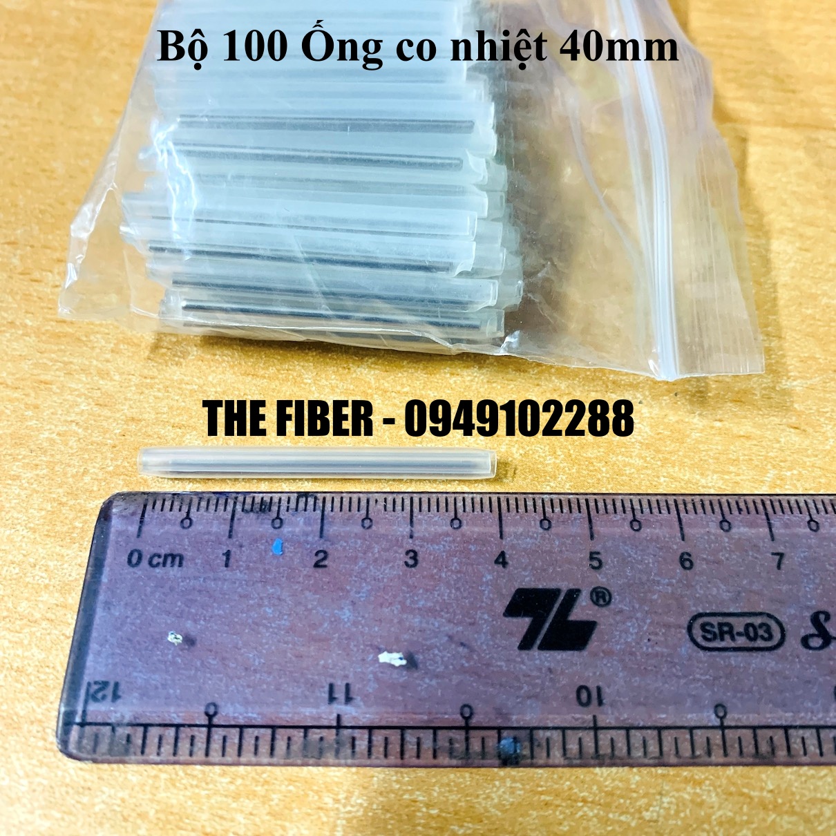 [HCM]Bộ 100 Ống co nhiệt bảo vệ mối hàn sợi quang 40mm