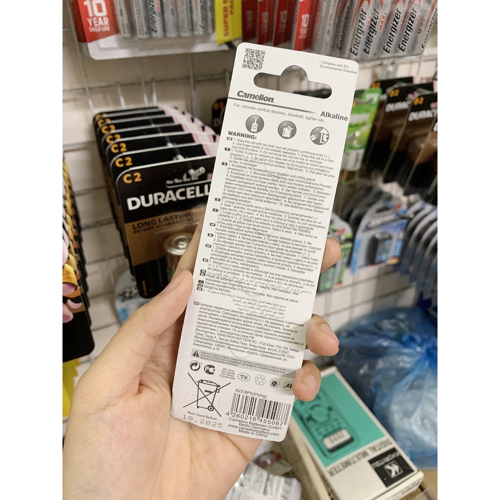 2 viên pin A23 Camelion Alkaline 12V cao cấp