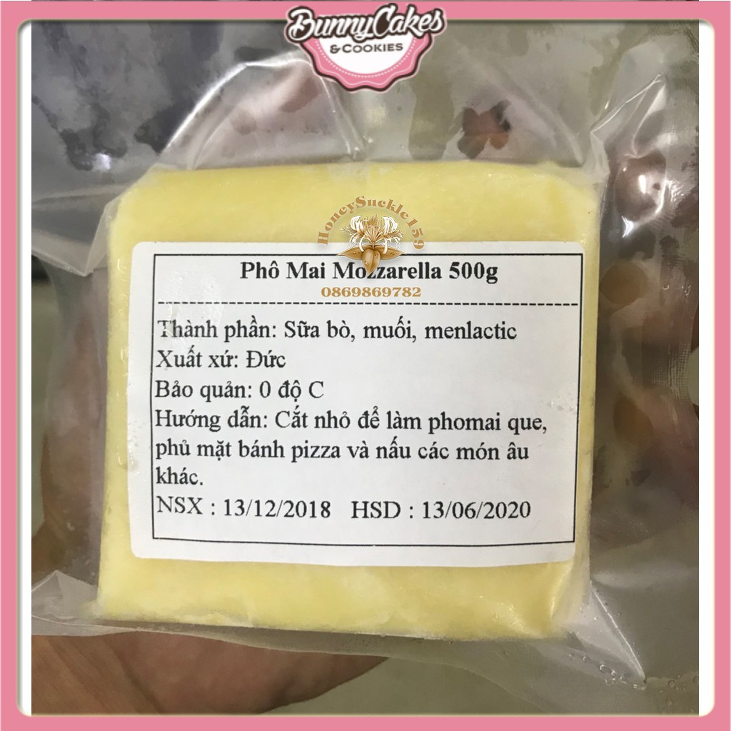 500g phô mai mozzarella- hsd hiện tại 2022