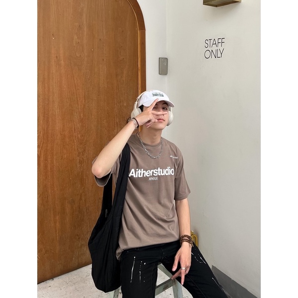 AITHER STUDIO Áo thun Basic Tee cao cấp Unisex form rộng