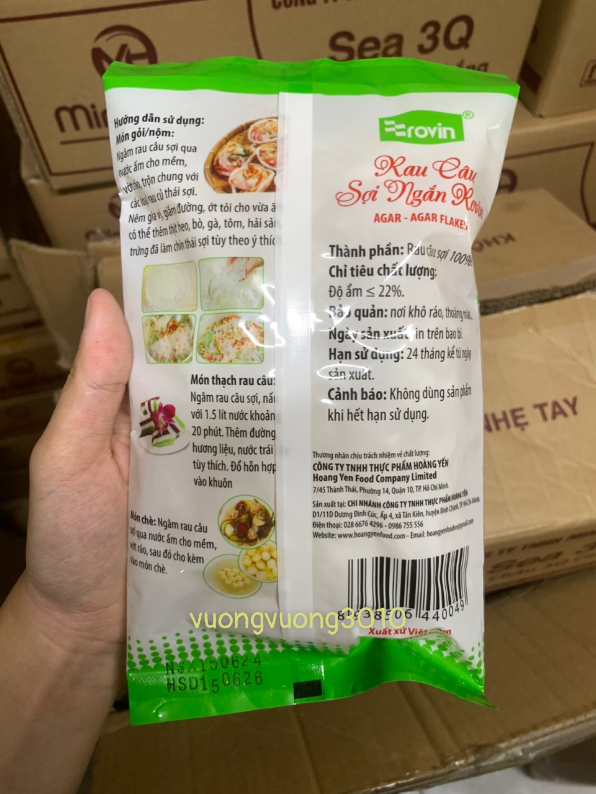 Rau câu sợi Hoàng Yến