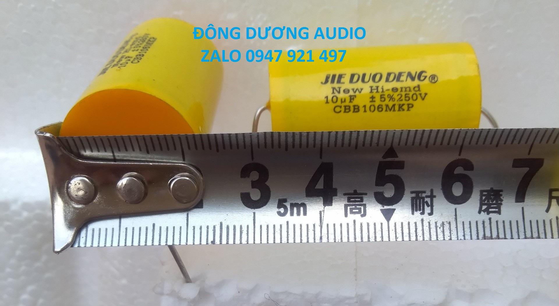 2 TỤ PHÂN TẦN 10MF 250V VÀNG TRÒN - TỤ PHÂN TẦN LOA MID