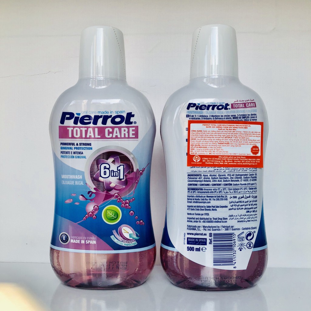 Nước súc miệng sát khuẩn Pierrot 500ml