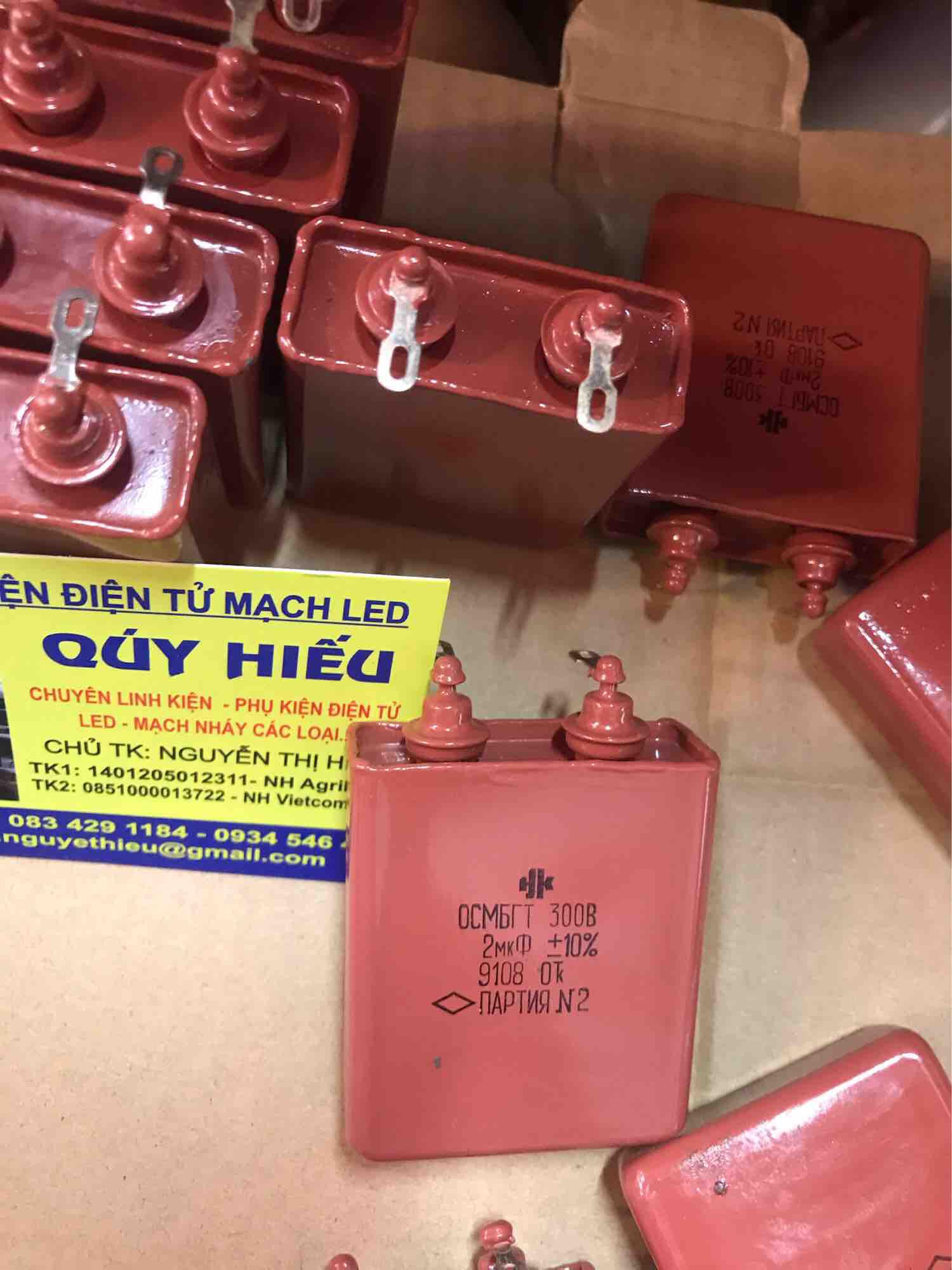 Tụ nga 2uf 300v loại mỏng