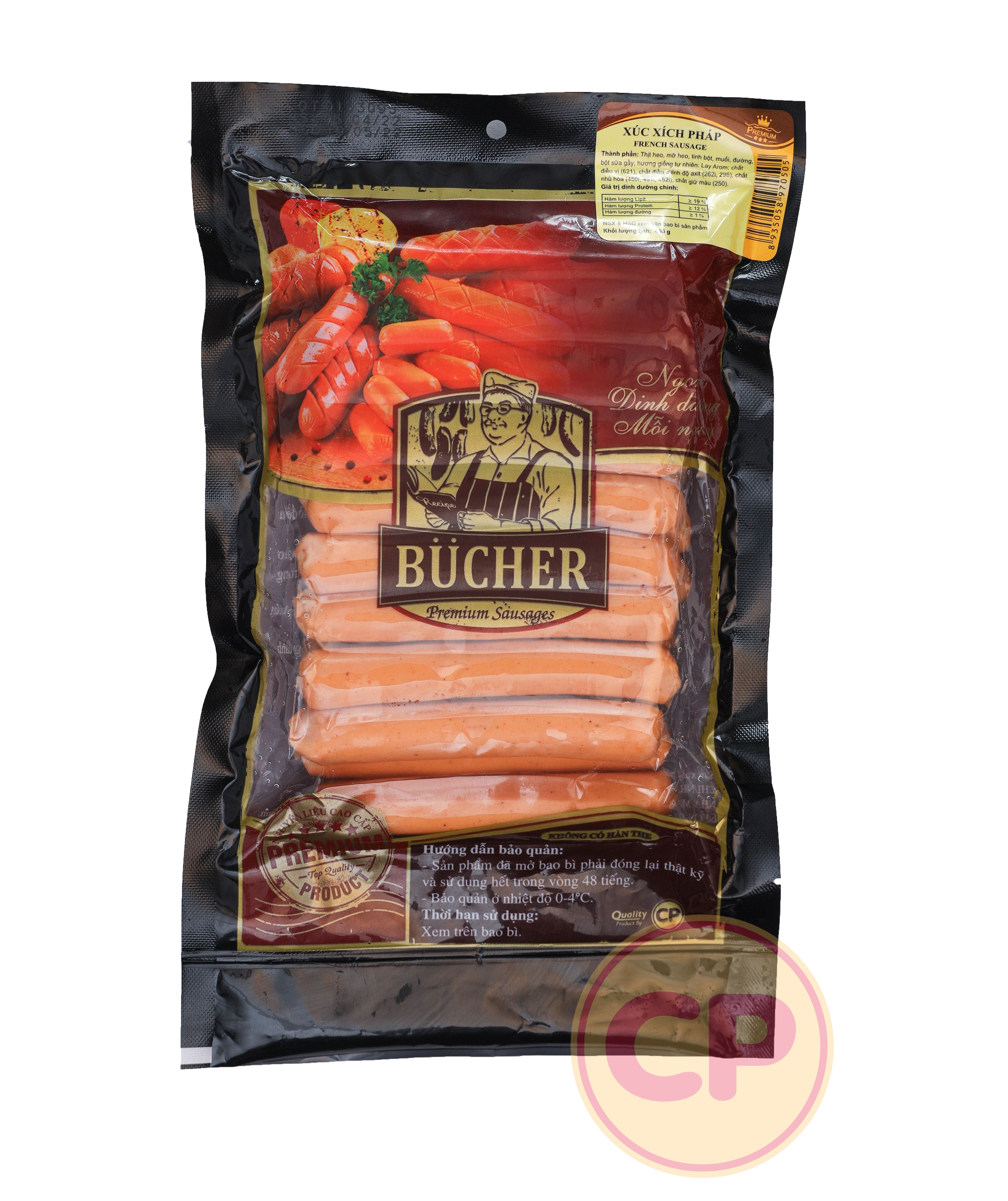 Xúc xích pháp 450g - xúc xích tươi cp
