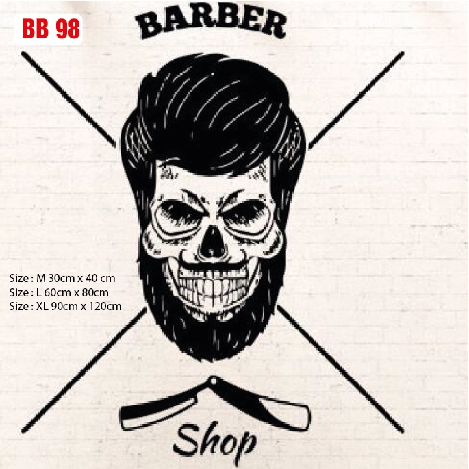 Decal dán làm đẹp cửa tiệm Barber và Salon P7