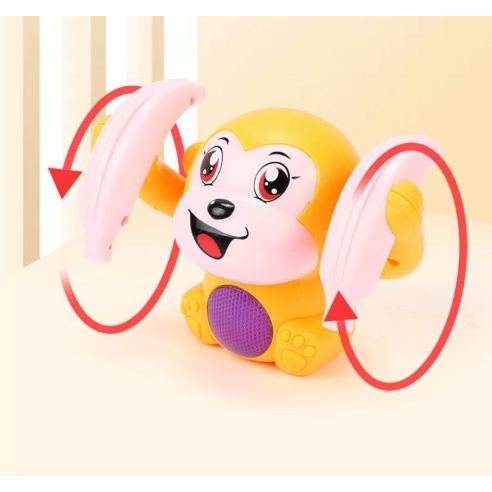 Đồ chơi khỉ nhào lộn 360 độ vui nhộn có đèn nhạc cho bé