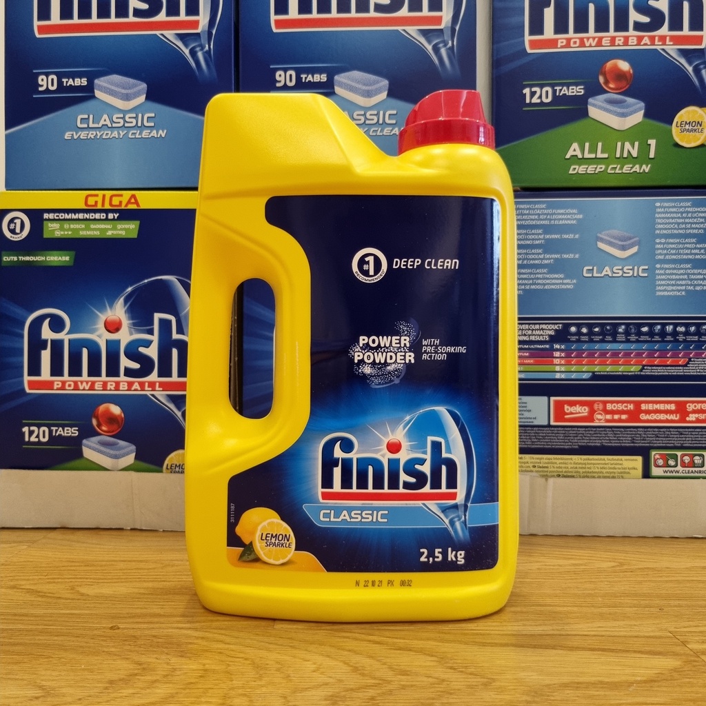 Bột rửa bát Finish 2.5kg nhập khẩu chính hãng