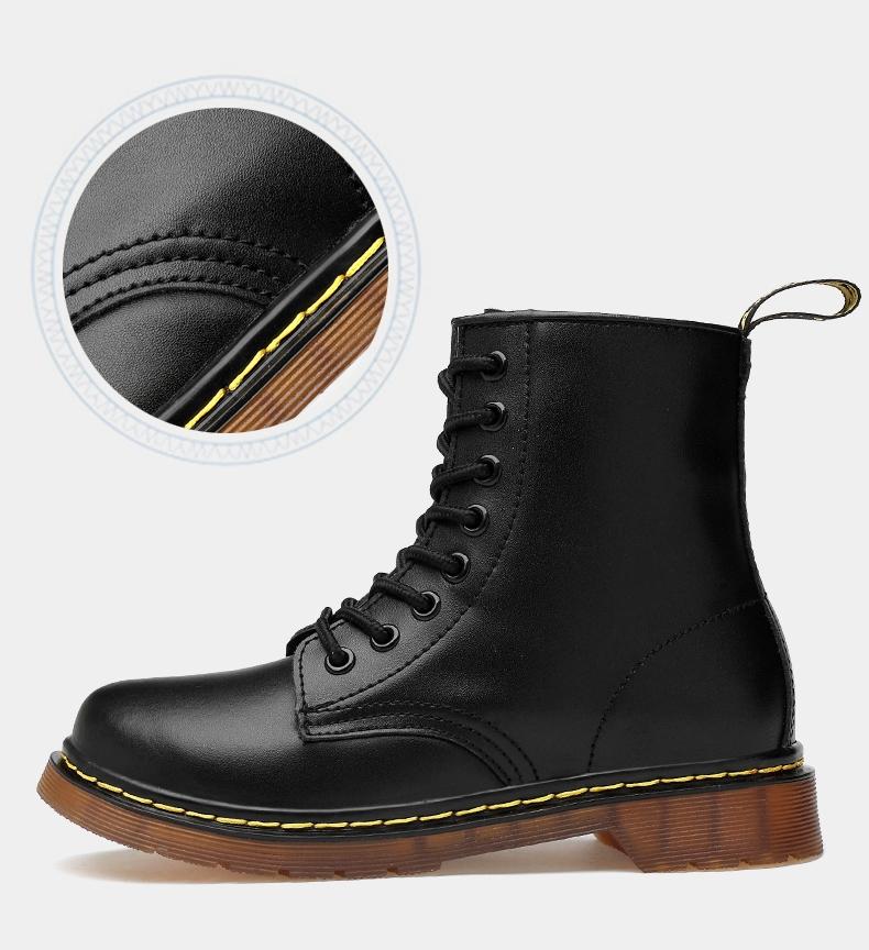 Giày Bốt Cổ Cao Dr Marten Nam Nữ Da Bò Cao Cấp G2D