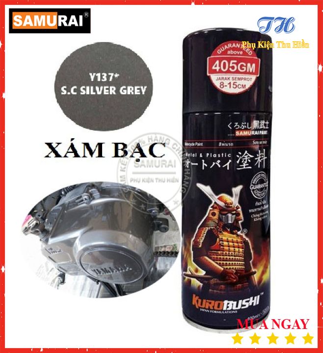 Sơn Xịt Samurai Màu Xám Bạc - Mã Y137