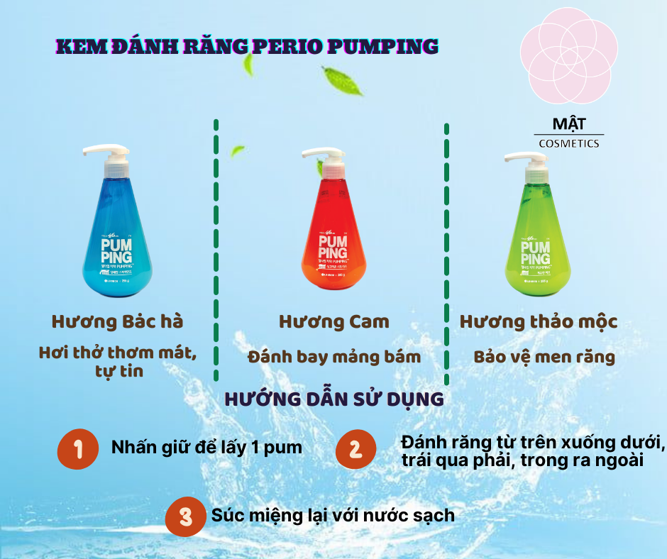 Kem Đánh Răng PERIOE PUMPING Hàn Quốc Hương Thảo Mộc 285g