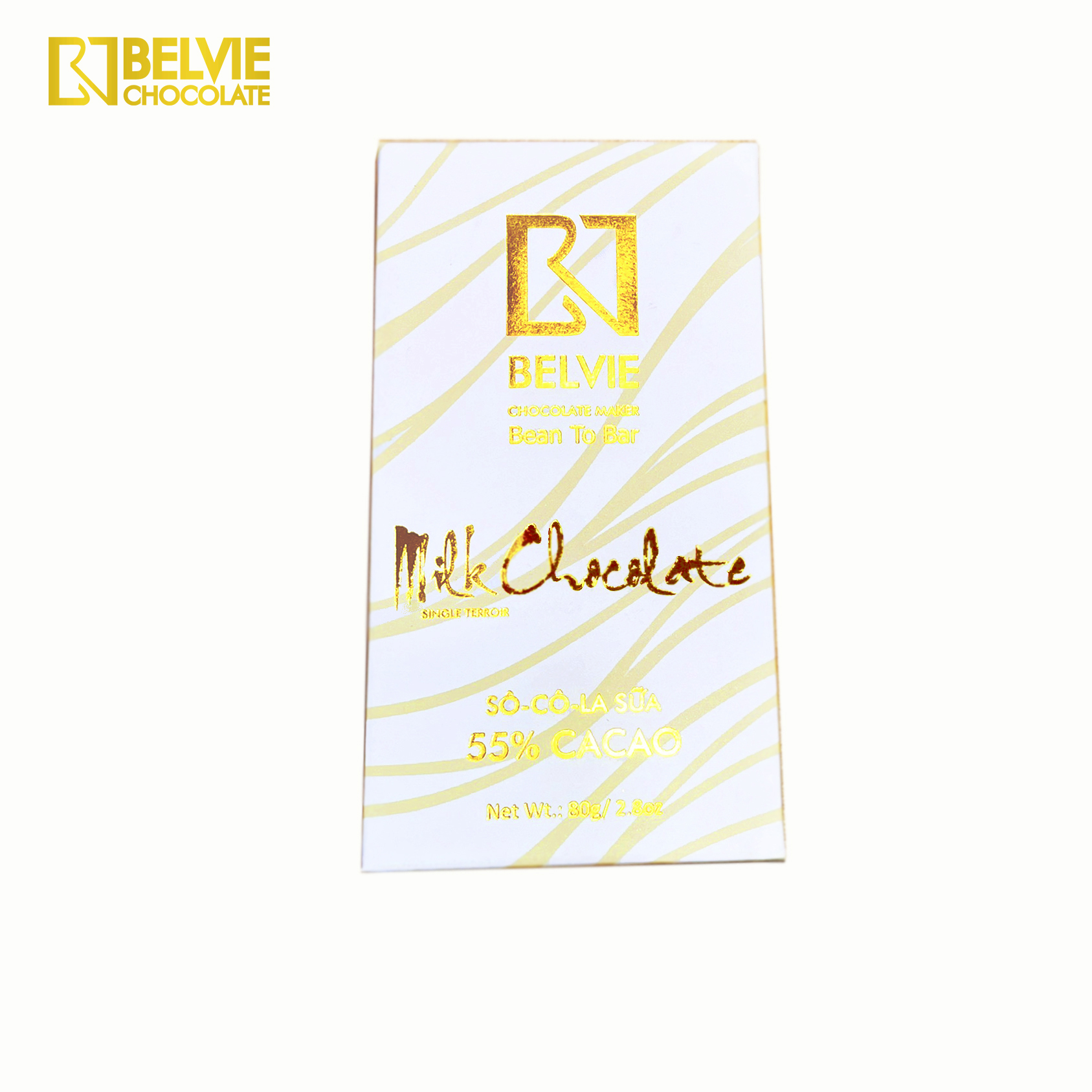 Belvie Milk Chocolate 55% cacao, 80gr