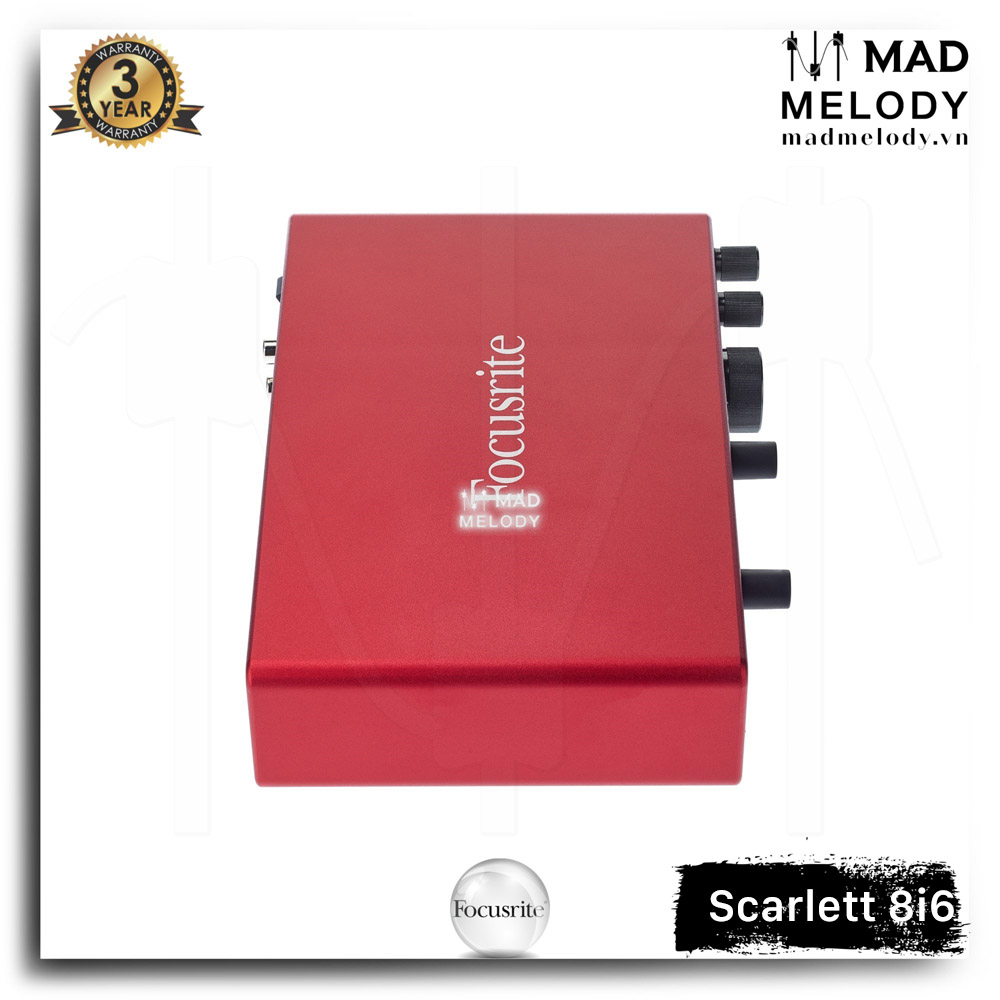 Focusrite Scarlett 8i6 USB Audio Interface (3rd Gen) [soundcard thu âm/kiểm âm 8i6 Gen 3, thế hệ 3, NEW]