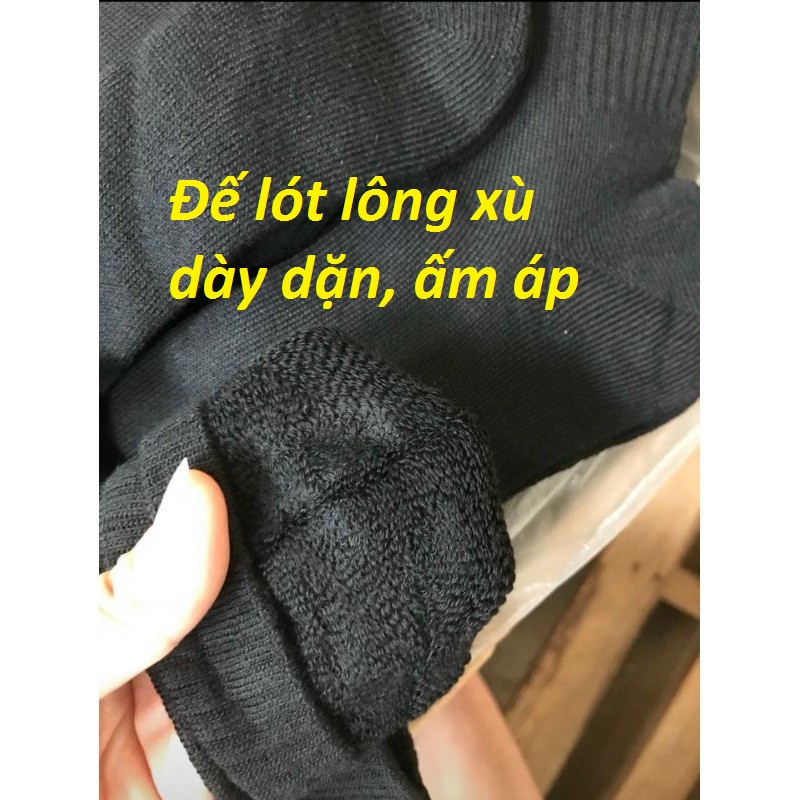 [DÀY] Tất vớ đen cổ trung nam xuất Nhật