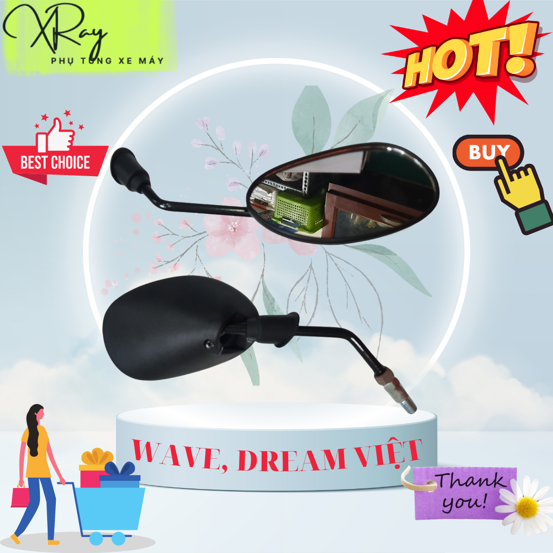 Gương xe máy wave, dream việt.