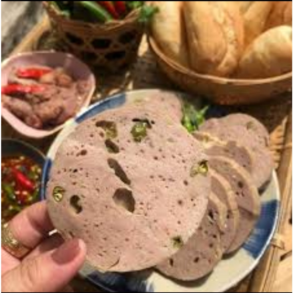 1 CÂY CHẢ LỤA TAI HEO ỚT XIÊM (1 CÂY 500GRAM)