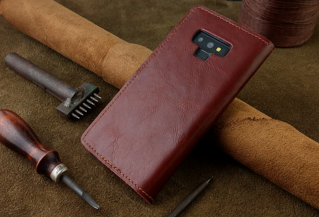 Bao Da Samsung Galaxy Note 9 Handmade Da Bò Thật