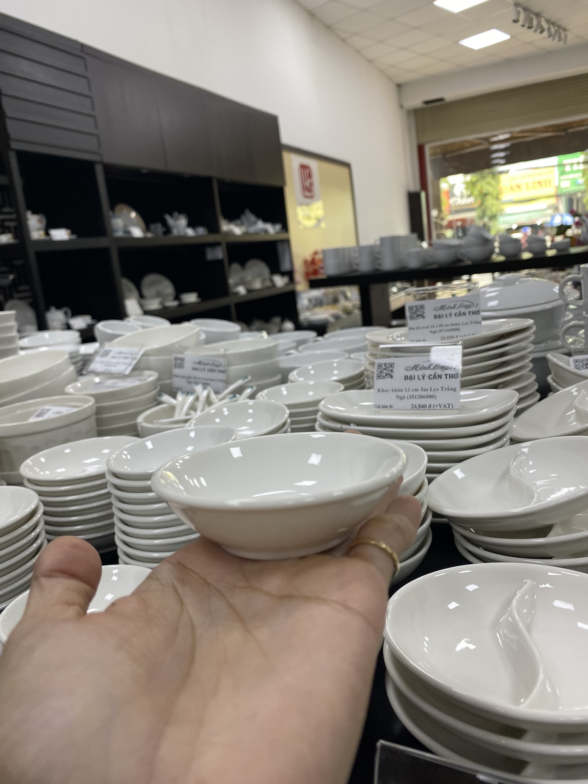 Bộ 2 chén chấm 7 cm Jasmine Lys - Trắng Ngà - Gốm sứ cao cấp Minh Long I