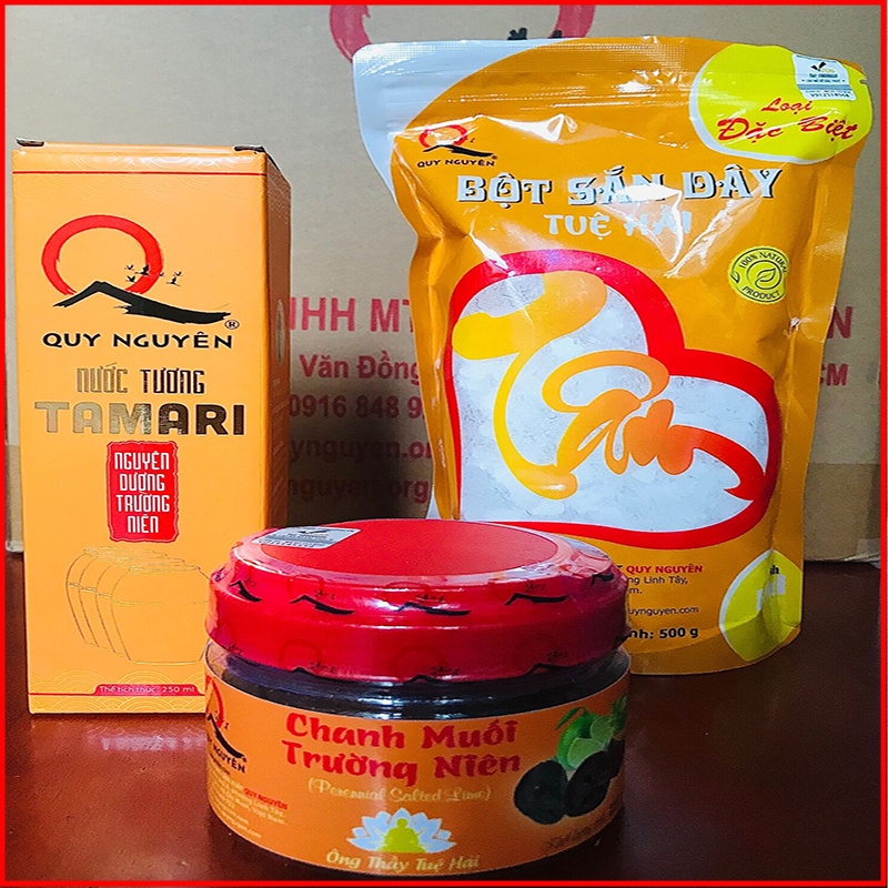 Combo Bột sắn dây nguyên chất Quy Nguyên đặc biệt 500g Sổ tay dưỡng sinh - NMOFF