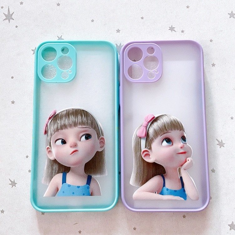 [HCM]Ốp dẻo viền màu hình cô bé IPhone 12/ 12 pro max/ 7 plus/ 8 plus/ 6/ 6s/ 6 plus/ 6s plus
