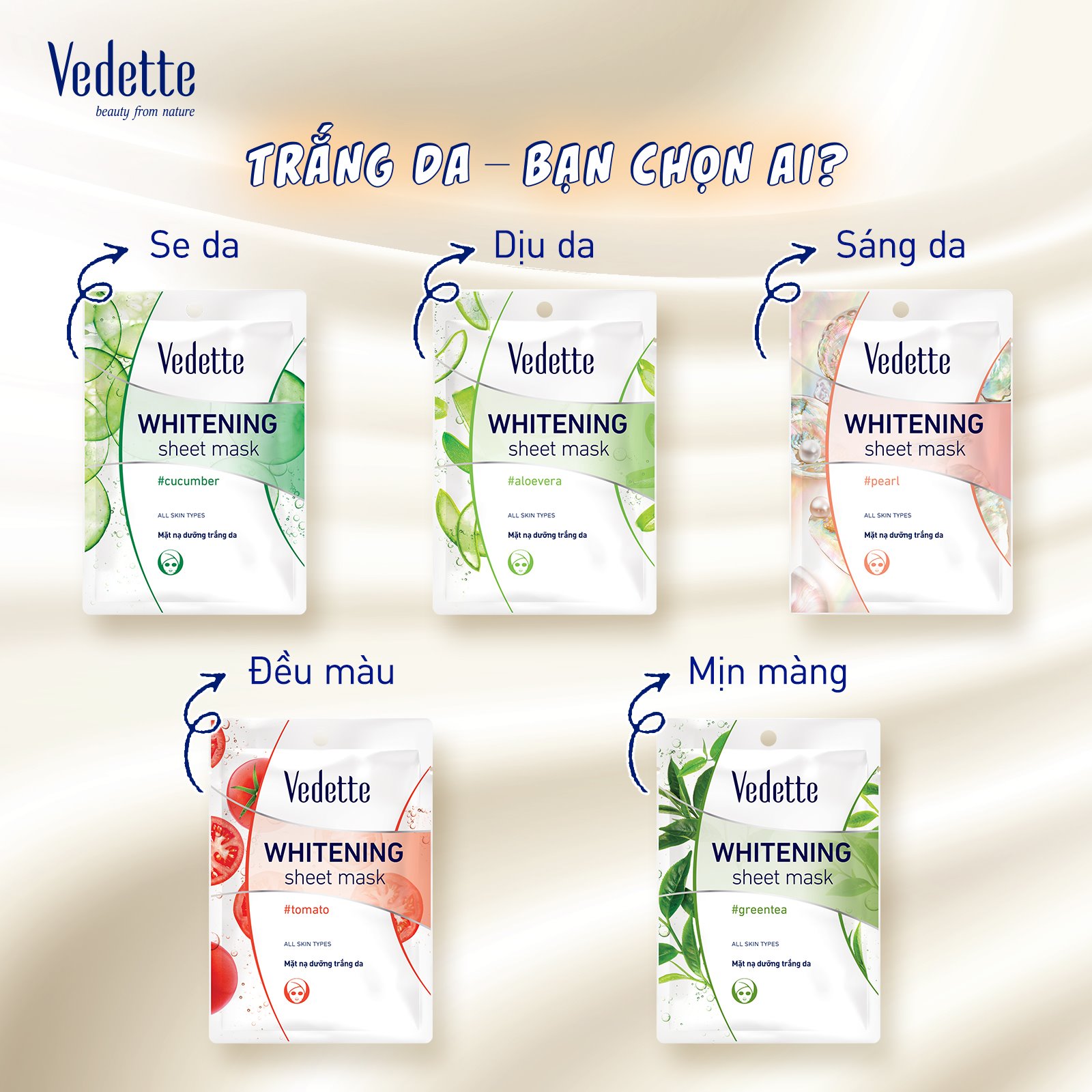 Mặt nạ giấy trắng da Ngọc Trai